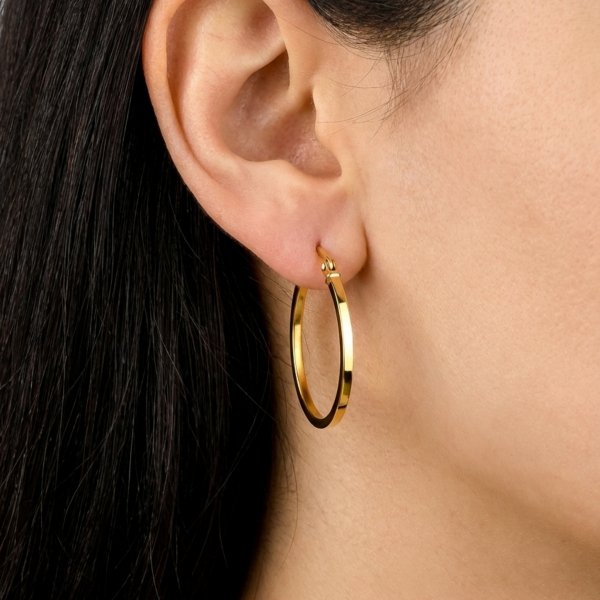 Kolczyki koła 2.5cm złoto 585