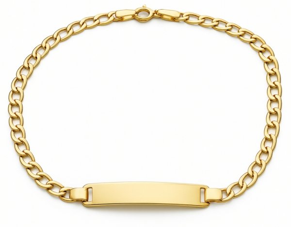 Bransoletka pancer blaszka 20cm złoto 585 