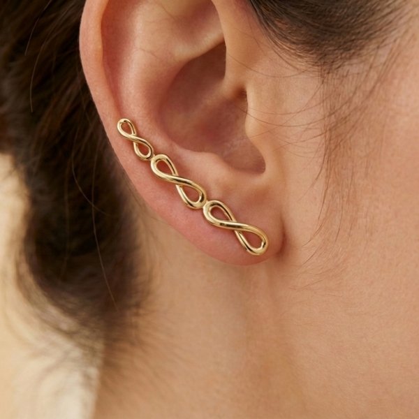 Kolczyki nausznice złoto 585