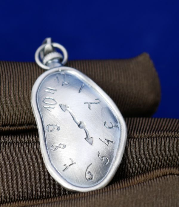 Wisior duży lejący zegar art srebro 925 rod