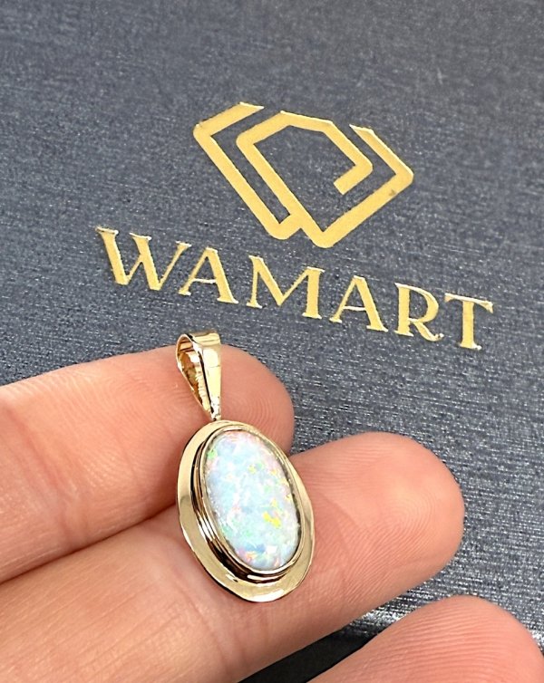 Wisior owal OPAL złoto 585 