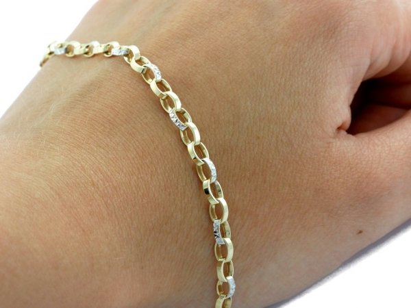 Bransoletka Charms przywieszki 19cm złoto 585 