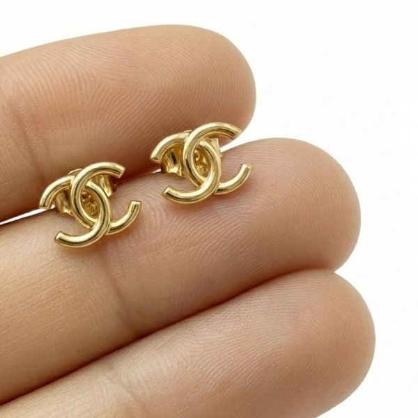 Kolczyki sztyft splecione półokręgi  złoto 585 