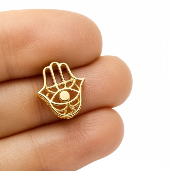 Przewieszka ręka Fatimy ażurowa 3D złoto 585