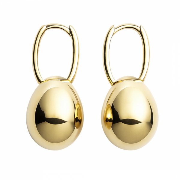 Finezyjne kolczyki krople 3D złoto 585