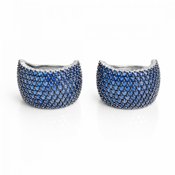 Kolczyki z szafirowymi kamieniami srebro 925