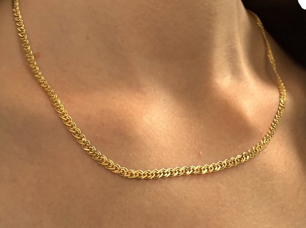 Łańcuch 3mm monaliza 55cm kuty złoto 585  