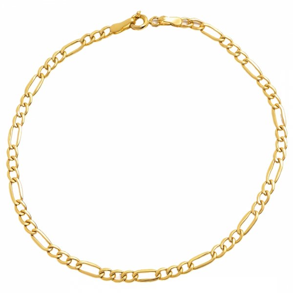  Bransoletka klasyczna 21cm splot figaro złoto 585 