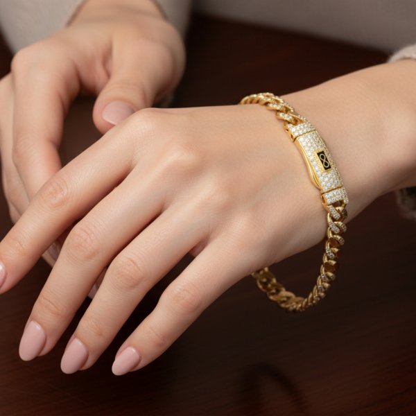 Bransoletka Wężowa Rombo 20 cm złoto 585