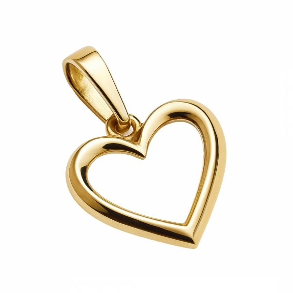 Wisior kontur serca 3D złoto 585
