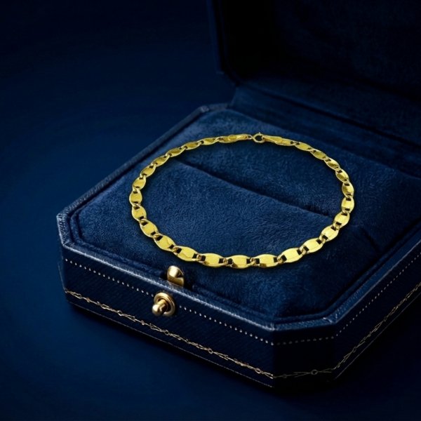 Bransoletka splot valentino blaszki złoto 585 