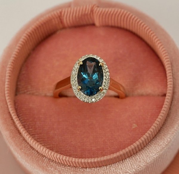 Pierścionek R.21 diamenty 34/0.13ct złoto 585 