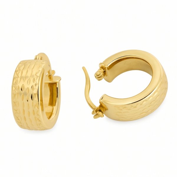 Kolczyki koła pogrubione złoto 585