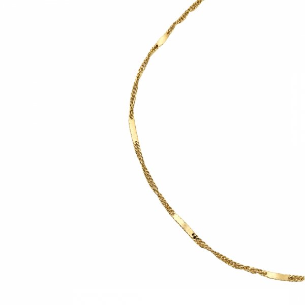 Bransoletka singapur z blaszką kuty 18 cm złoto 585