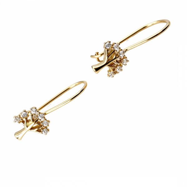 Kolczyki drzewka szczęścia złoto 585