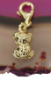 Charms miś dwustronny 3D złoto 585 