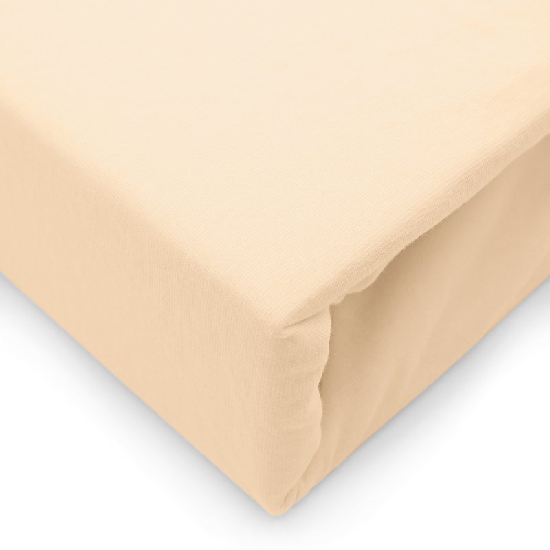 Prześcieradło jersey elastan z gumką 26 SAND/PIASKOWY/160x200x30