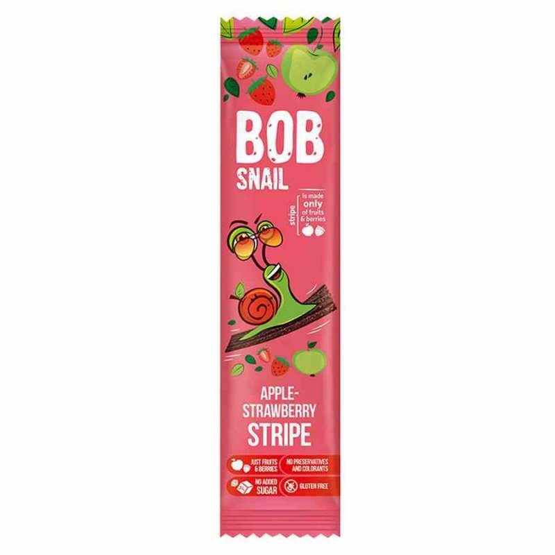 Bob Snail Stripe jabłkowo-truskawkowy, 14g
