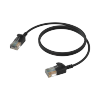 PROCAB CSD560B/0.5 Kabel sieciowy Slimline - CAT6A RJ45 - RJ45 U/UTP wersja czarna - 0,5 ma