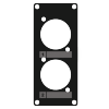 CAYMON CASY105/B CASY 1 space cover plate - 2x D-size holes Black version