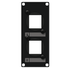 CAYMON CASY107/B CASY 1 space cover plate - 2x Keystone adapter Black version