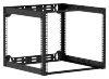 CAYMON OPR509A/B 19 cali in depth adjustable open frame rack - 9 unit - 500 ~ 700 mm Black