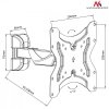 Maclean Uchwyt do telewizora lub monitora 13-42 cale MC-741 25kg Czarny