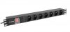Lanberg Listwa zasilająca Rack PDU  19 cali  1U 16A 7X 230V PL 2m czarna