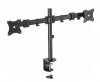 Digitus Stojak biurkowy podwójny z zaciskiem, 2xLCD, max. 27 cali, max. obciążenie 8kg,uchylno-obrotowy 360°