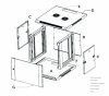 Extralink Szafka wisząca rack 9U 600x450 czarna szklane drzwi