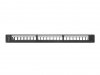 Lanberg Patch panel pusty 24 porty 1U 19 cali czarny z organizerem do modułów keystone