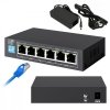 Extralink Switch KRIOS EX-SG1005P 5 portów gigabit PoE (4X PoE) 802.3AF/AT 150W MAX 30W per port