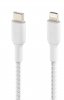 Belkin Kabel Braided USB-C Lightning 1m biały