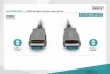 Digitus Kabel połączeniowy hybrydowy AOC HDMI 2.0 Premium HighSpeed 4K/60Hz UHD HDMI A/HDMI A M/M czarny 20m