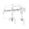 Maclean Uchwyt przegubowy na dwa monitory deluxe Ergo Office ER-449