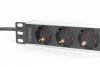 Digitus Listwa zasilająca do szaf 10 cali RACK 4xSchuko, 2m 1xUnischuko, 16A, aluminiowa