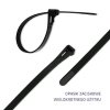 Qoltec Opaski zaciskowe wielorazowe/trytytki | 7.2*450mm | Nylon UV |   Czarne
