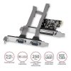 AXAGON PCEA-PSN Kontroler PCIe 1x port równoległy (LPT) + 2x port szeregowy (RS232) 250 kbps, w zestawie SP & LP