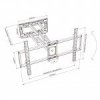 ART Uchwyt do TV LCD/LED 50-120 cali 150kg AR-91XXL reg.pion/poziom               90-935mm max VESA 900x600