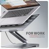 AXAGON HMC-STND Stojak z wieloportowy hub Aluminiowy 7in1, 5Gbps, do 10 cali-16 cali cali laptopów, nastawny, 3x USB-A, HDMI 4K/60Hz, GLAN, PD 100W, 60cm USB-C kabel