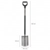 Fiskars Szpadel prosty Ergonomic 1067512 Szary