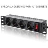 Qoltec Listwa zasilająca PDU do RACK 10 cali | 1U | 16A | 4xSchuko | 1.8m