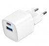 Gembird Mini-ładowarka USB-A USB-C 20W PD QC3.0 biała