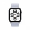 Apple Watch SE GPS + Cellular, koperta 44 mm z aluminium w kolorze srebrnym z opaską sportową w kolorze błękitnego obłoku