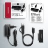AXAGON ADSA-FPX Adapter USB-C 10Gbps SATA 6G 2.5 cali/3.5 cali SSD/HDD FASTPORT X, w tym zasilacz, 60cm USB-C/USB-A kabel