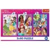 Trefl Puzzle 3x80 elementów Księżniczki i przyjaciółki Disney
