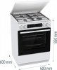 Gorenje Kuchnia gazowo-elektryczna GK6C5WF