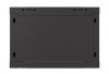 Lanberg Szafa instalacyjna rack wisząca 19 cali 6U 540x350 czarna drzwi  przeszklone ( flat pack)