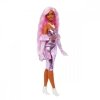 Mattel Lalka Barbie Deluxe Style 1 Metaliczna różowa sukienka