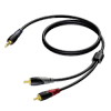 PROCAB CLA711/1.5 3.5 mm Jack male stereo - 2 x RCA/Cinch male 1,5 meter
